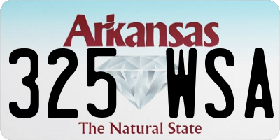 AR license plate 325WSA