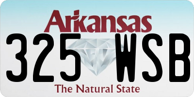 AR license plate 325WSB