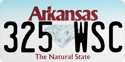 AR license plate 325WSC