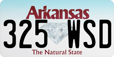 AR license plate 325WSD