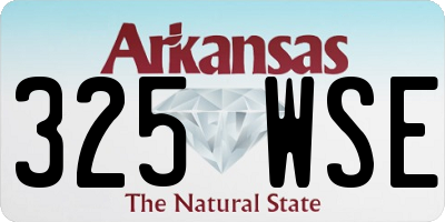 AR license plate 325WSE