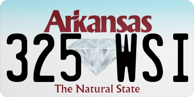 AR license plate 325WSI
