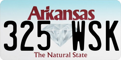 AR license plate 325WSK