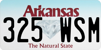 AR license plate 325WSM