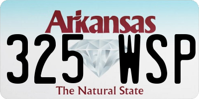 AR license plate 325WSP