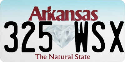 AR license plate 325WSX