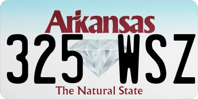 AR license plate 325WSZ
