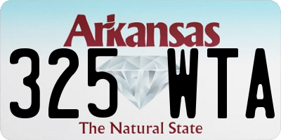 AR license plate 325WTA