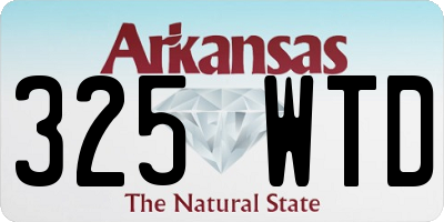 AR license plate 325WTD
