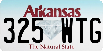 AR license plate 325WTG