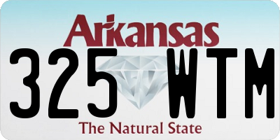 AR license plate 325WTM