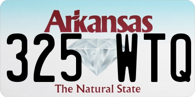 AR license plate 325WTQ