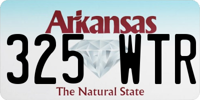 AR license plate 325WTR