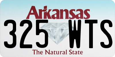 AR license plate 325WTS
