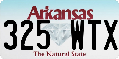 AR license plate 325WTX