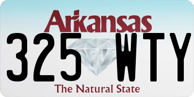 AR license plate 325WTY