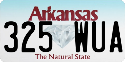 AR license plate 325WUA