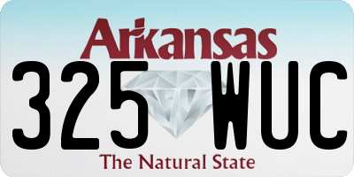 AR license plate 325WUC