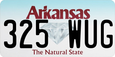 AR license plate 325WUG