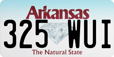 AR license plate 325WUI
