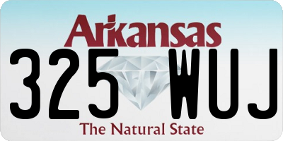 AR license plate 325WUJ