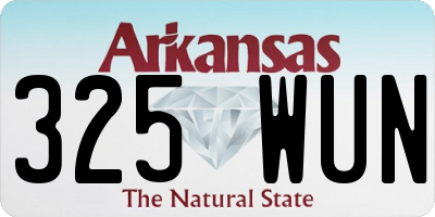 AR license plate 325WUN