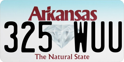 AR license plate 325WUU