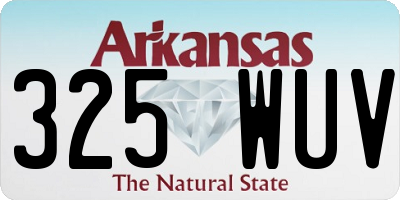 AR license plate 325WUV