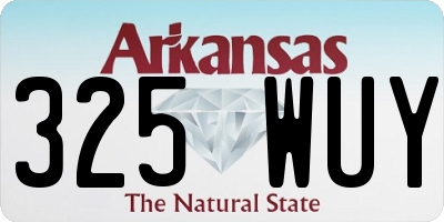 AR license plate 325WUY