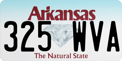AR license plate 325WVA
