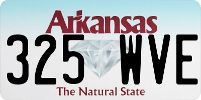 AR license plate 325WVE