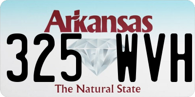 AR license plate 325WVH