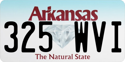 AR license plate 325WVI