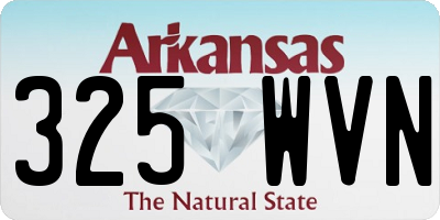AR license plate 325WVN