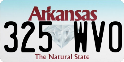 AR license plate 325WVO