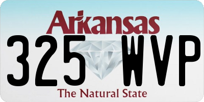 AR license plate 325WVP