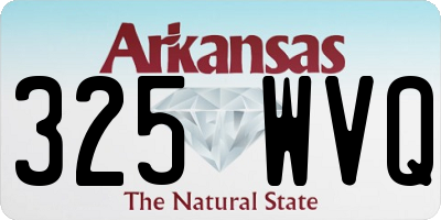 AR license plate 325WVQ