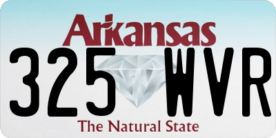 AR license plate 325WVR