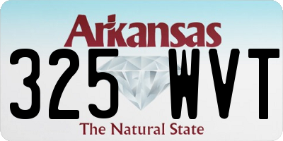 AR license plate 325WVT