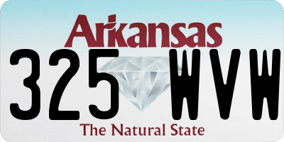 AR license plate 325WVW