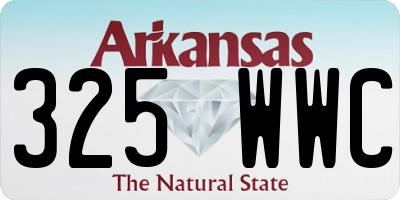 AR license plate 325WWC