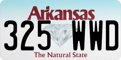 AR license plate 325WWD