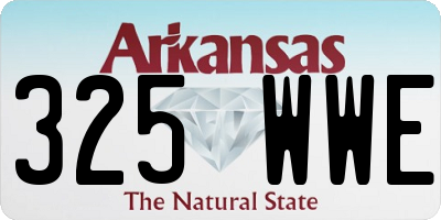 AR license plate 325WWE