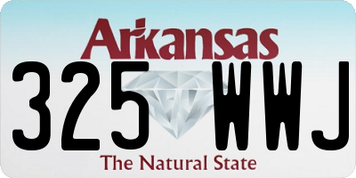 AR license plate 325WWJ