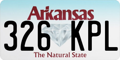 AR license plate 326KPL