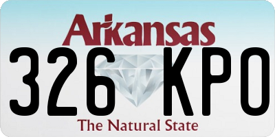 AR license plate 326KPO