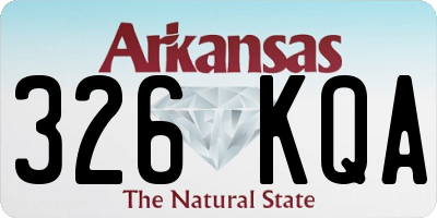 AR license plate 326KQA