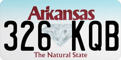 AR license plate 326KQB