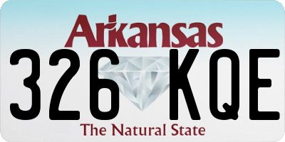 AR license plate 326KQE