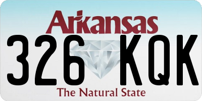 AR license plate 326KQK